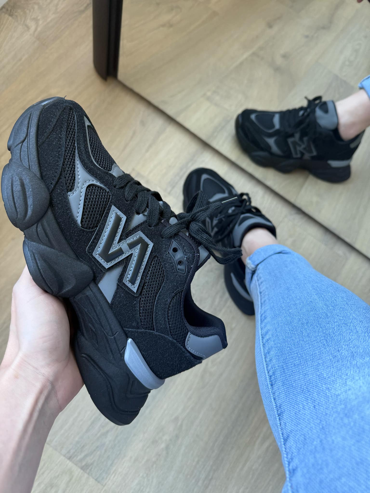 Chunky zwarte dames sneakers Dana – trendy & comfortabel