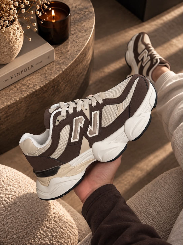 Sneaker Dana bruin-beige