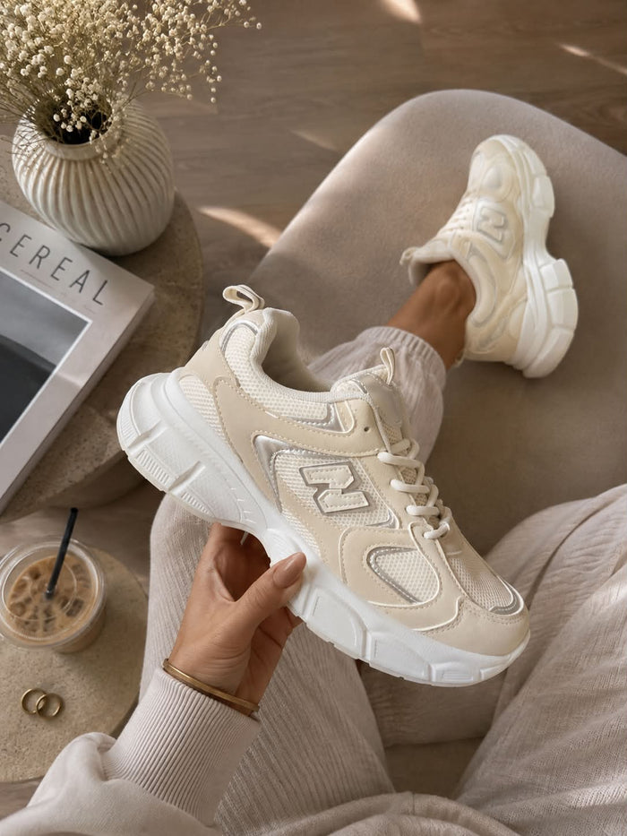Sneaker Elva witbeige