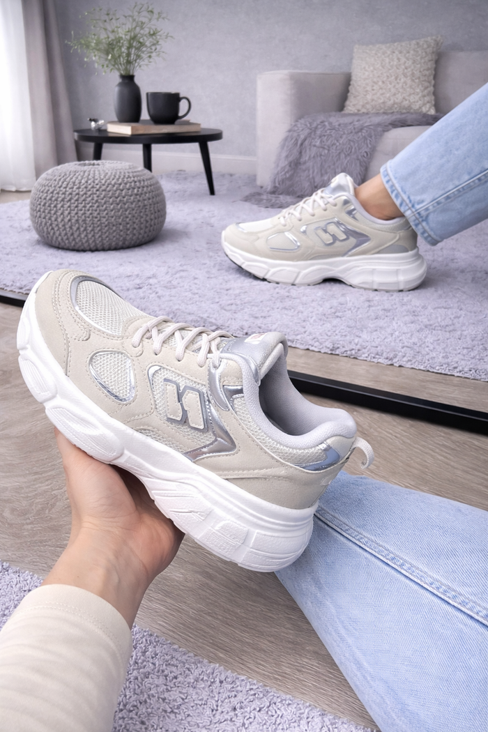 Sneaker Elva witbeige