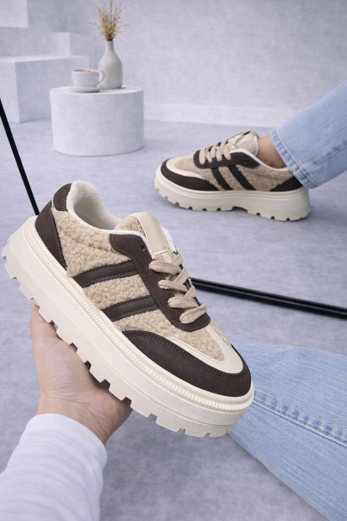 Sneaker Selin bruin/beige