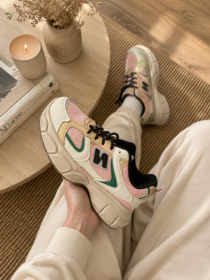 Sneaker Elva roze- zwart