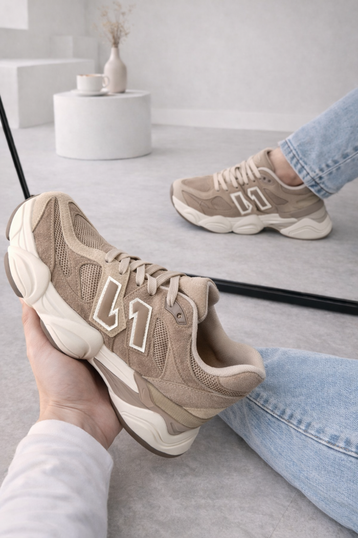 Sneaker Dana Donkerbeige
