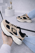 Sneaker Elva Khaki- zwart