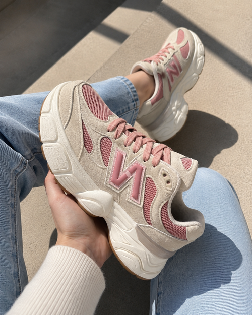 Sneaker Dana roze-beige